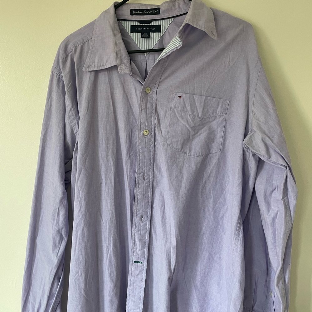 Tommy Hilfigure long sleeve mens dress shirt